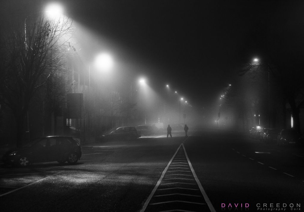 Fog desends on the South Mall Cork