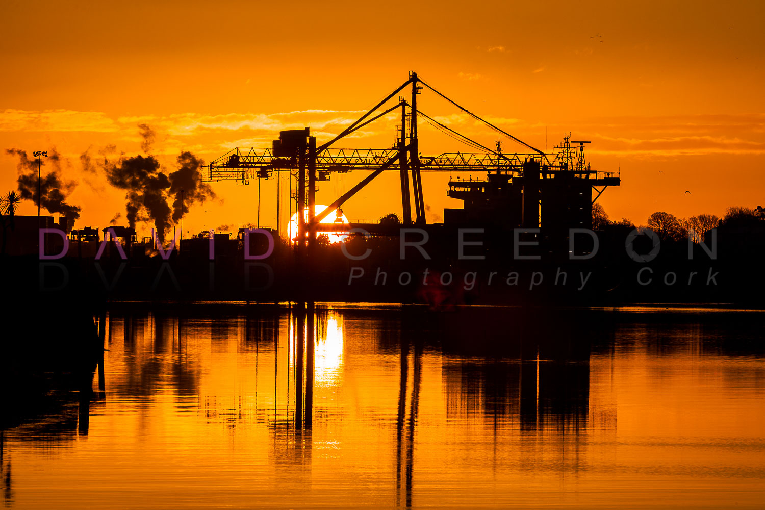 Sunrise over Tivoli Docks