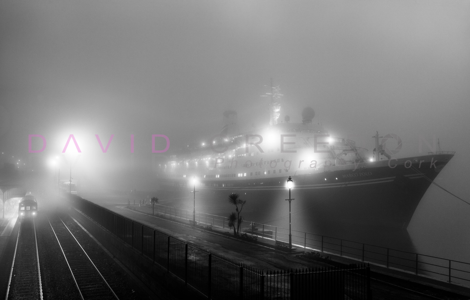 Cruise Liner Marco Polo in Fog Bound Cobh