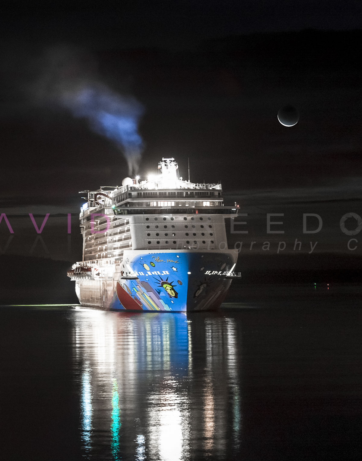 Cruise liner Norwegian Breakaway with New Moon, Cobh Ireland