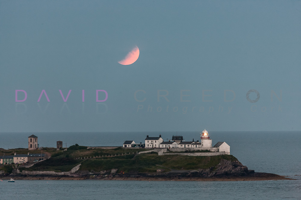 Partial Eclipse of the Moon at Roches Point, Cork