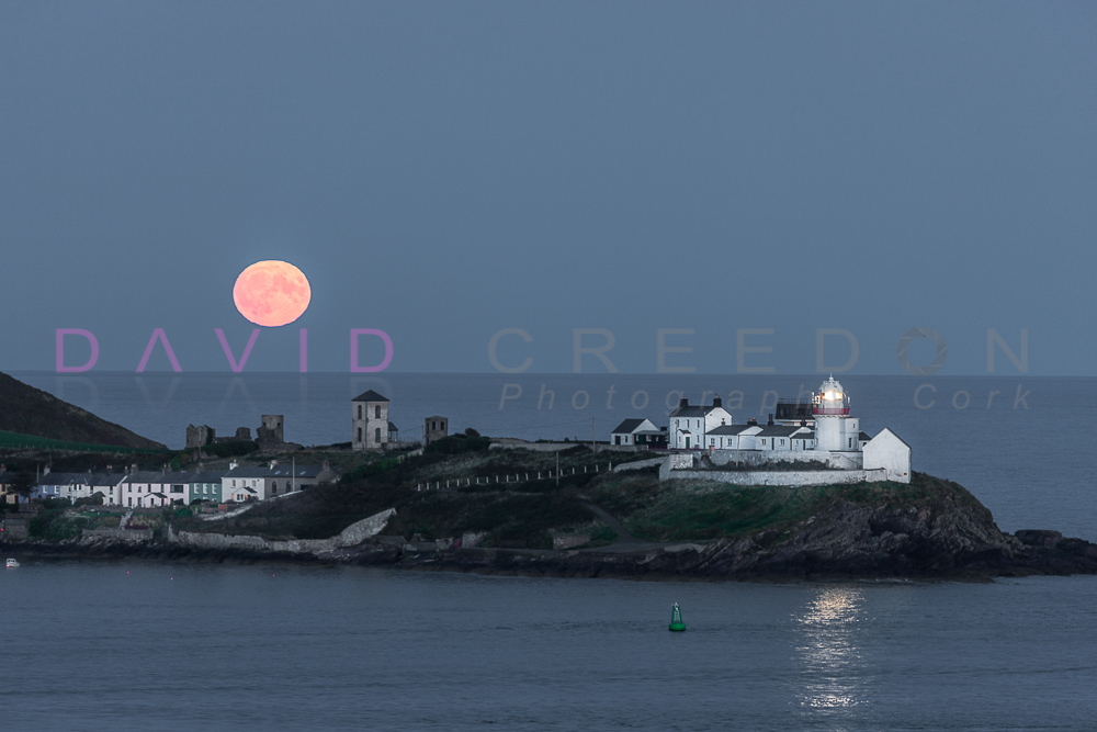 Harvest Moon at Roches Point, Cork