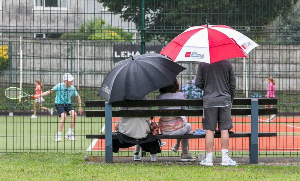 Parents watch play during the Junior Open Finals at the Douglas Lawn Tennis Club in Cork.