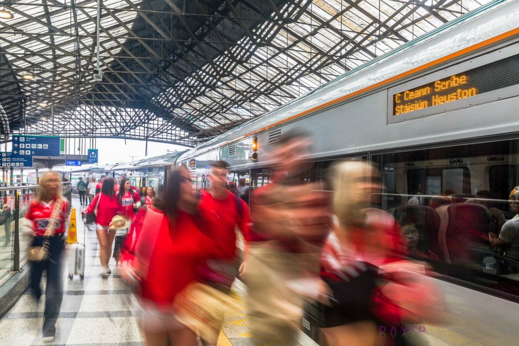All Ireland Sunday: Cork fans head for Croke Park on the early morning train from Kent Station