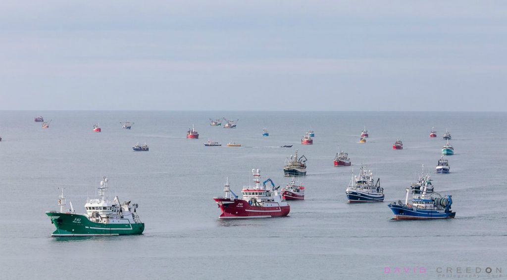 Fishing Fleet outside Cork Harbour